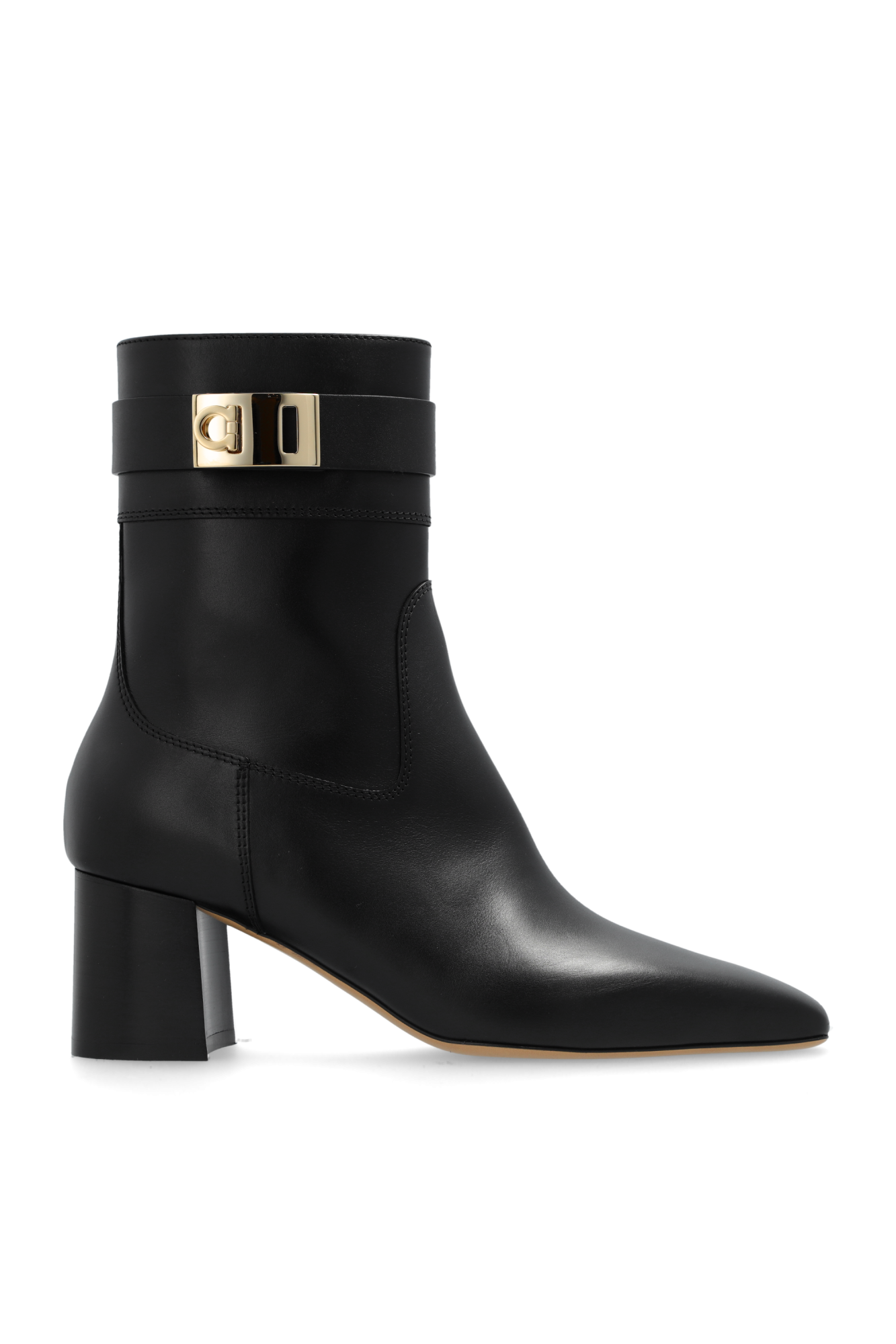 Salvatore buy ferragamo Reißverschluss-Stiefeletten schwarz klassischer Stil